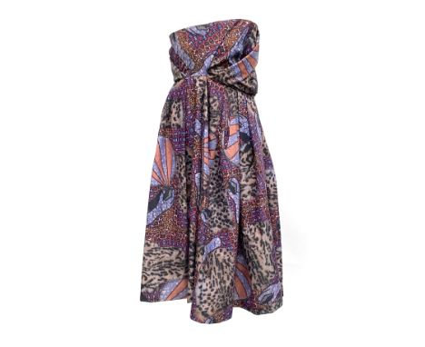 An Acne Studios X Daniel Silver strapless dress with pockets