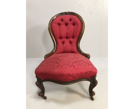 Victorian button back nursing chair