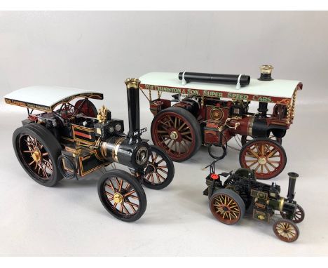 Midsummer Model showman's engines, 1/24th scale, WM Thurston & Son and Geo Caudwell 1/24th sale and a Corgi Burrell (3 items)