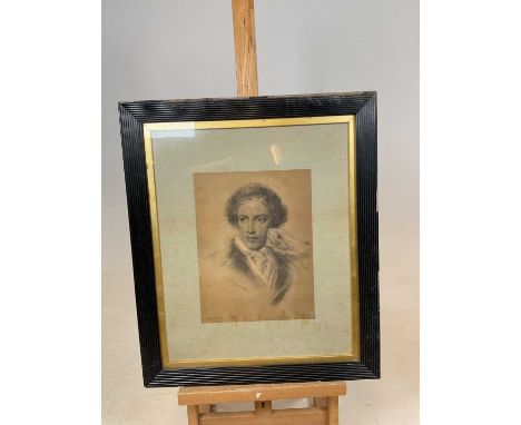 GEORGE RICKMAN; pencil study, portrait of a young gentleman, signed and dated 1868, 27 x 20.5cm, framed and glazed. 