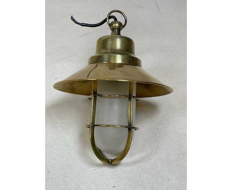 A reproduction brass ship's light, height 29cm