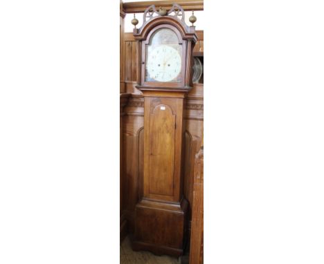 A 19th Century mahogany long case eight day clock.  The dial is painted with a Napoleonic military image and marked John Brow