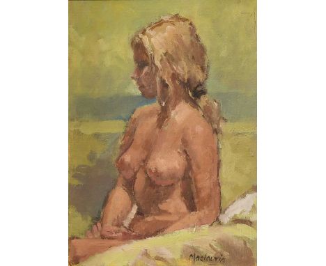 Pat Maclaurin (1933-2022) Daisy or Charlotte Bronte Elm, seated nude Signed, oil on board; together with a further signed oil
