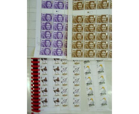 Stamps. Rod Stuart album of decimal sheets and part-sheets including 1973 Royal Wedding traffic light gutter pairs, the scarc