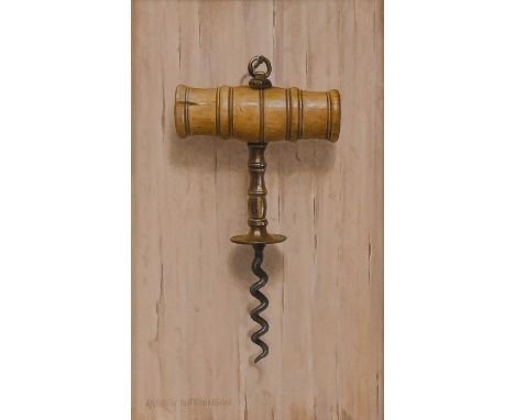 Andrew Hutchinson (b.1961)CorkscrewSigned, watercolour, 19.5cm by 12cm; together with three further signed still life works b