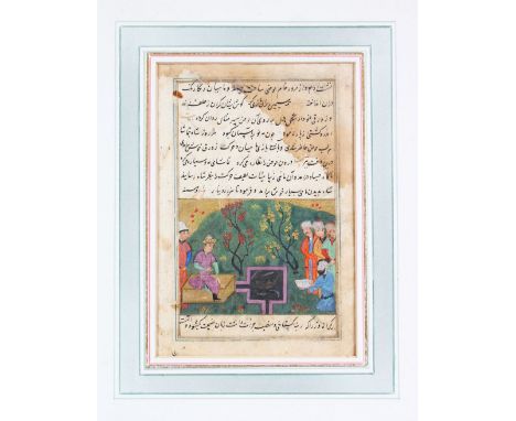 AN 18TH CENTURY PERSIAN SAFAVID MANUSCRIPT, 19cm x 13cm.