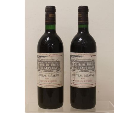 Bordeaux red wine, Chateau Meaume, 1984, two bottles. (2).