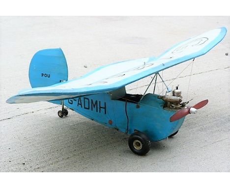 A small scale model plane, G-ADMH, blue, L65cm wingspan 110cm