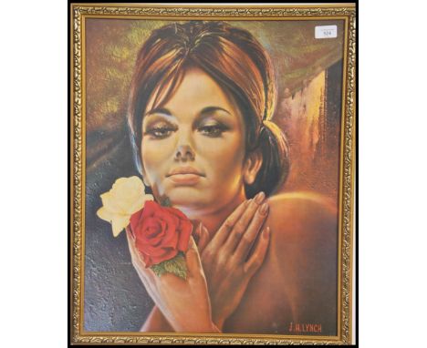 A retro mid century framed and glazed print &nbsp;after J. H. Lynch, ' Tina ', coloured reproduction on board.&nbsp;Measures 