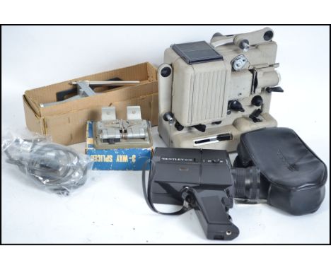 A vintage 8mm film projector together with splicer, cine camera etc please see images.