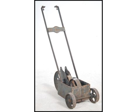 A vintage MCC Wonder Industrial line marker machine - Cricket Pitch marker with notation to handle. Measures height 76cm x wi