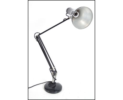 A 20th century Herbert Terry anglepoise desk lamp &nbsp;( 90 model ) having black original colour raised on circular base and