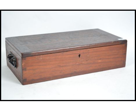 A vintage mahogany Bristol Jupiter VII flight kit box, having a two lever lock with notation to top, along with a Bristol Typ