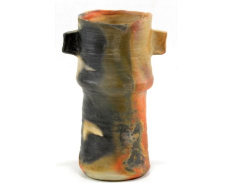 JANET LEACH (1918-1997) for Leach Pottery; a stoneware pot with lug handles, impressed JL and St Ives marks, height 17.5cm (D