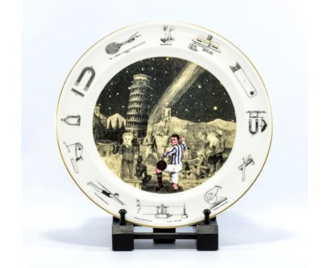 PETER BLAKE (born 1932) for Wedgwood; 'Demonstrations', a  bone china plate, one of an edition of 500 in a series of six desi