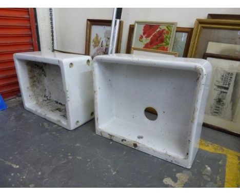 Two ceramic Belfast sinks. 