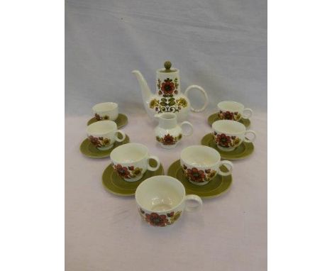 A 1960s J & G. Meakin six setting coffee set.