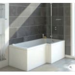 Brand New Bathstore Lena Right Hand Shower Bath - 1700 x 850mm RRP £480 **No Vat**