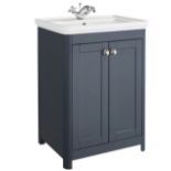 Brand New Boxed Country Living Wicklow 600 Basin Unit - Navy RRP £565 **No Vat**