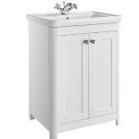 Brand New Boxed Country Living Wicklow 600 Basin Unit - Matt White RRP £565 **No Vat**