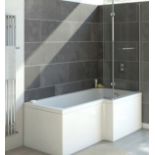 Brand New Bathstore Lena Right Hand Shower Bath - 1700 x 850mm RRP £480 **No Vat**
