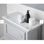 Brand New Boxed Bathstore Savoy Toilet Worktop - Carrara Marble RRP £80 **No Vat**