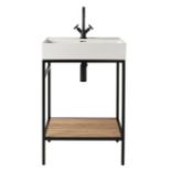 Brand New Boxed Bathstore Noir 600mm Basin and Frame Unit RRP £445 **No Vat**