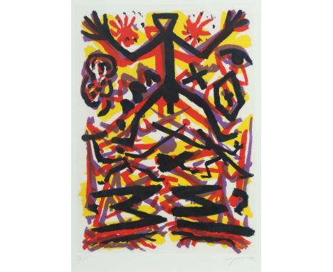 Penck, A. R.das ist: Ralf Winkler, Dresden 1939 - 2017 Zürich, Bildhauer, Maler und Zeichner. "Ohne Titel", männliche Figurat