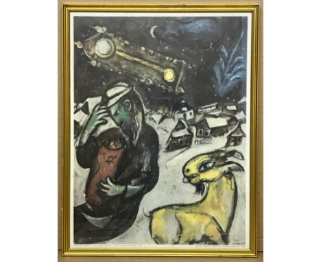 FRAMED 1959 ART PRINT POSTER MARC CHAGALLAPP.SIZE: 40cm x 52cm (FRAMED)