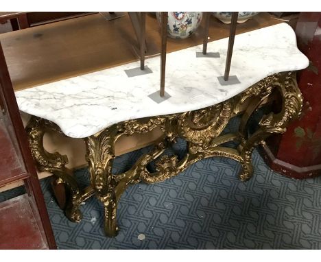 MARBLE TOP CONSOLE TABLE