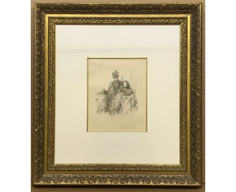 MOTHER AND DAUGHTER (LA MÈRE MALADE) (1897) LITHOGRAPH BY JAMES ABBOT MCNEILL WHISTLER (1834-1903) 