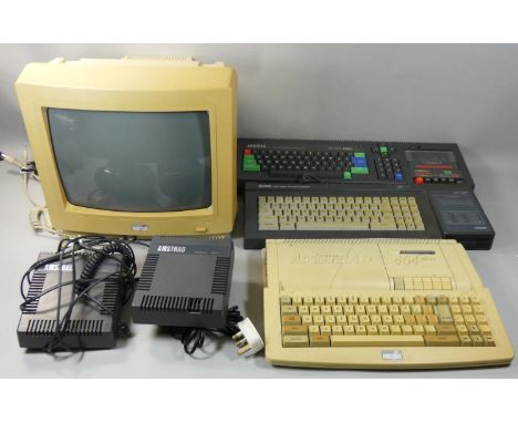 An Amstrad 128K disk machine with Module MP-1 PSU, an Amstrad 64K CP464 and manual, together with an Amstrad monitor (2).