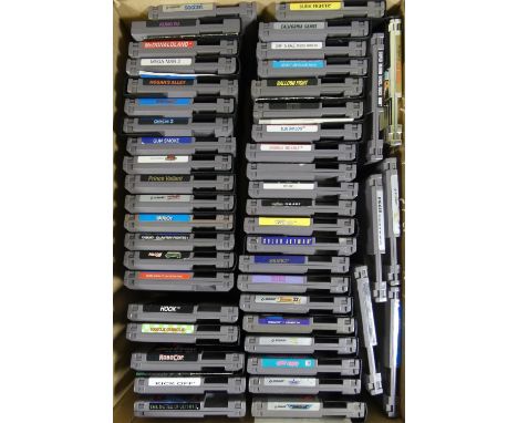 Approximately fifty Nintendo Entertainment System (NES) Game Pak video game cartridges, to include a Gold 'The Legend of Zeld