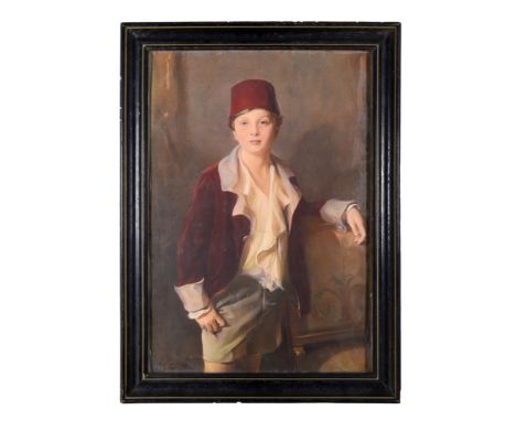 After Philip de László (1869 - 1937) Portrait of a young boy in a fez Lithograph  From the Dr Mohammed S Farsi collection 