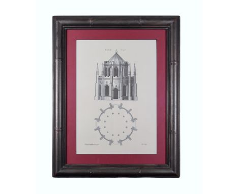 Contemporary A pair of prints after architectural drawings Print on paper  From the Dr Mohammed S Farsi Collection  Dimension