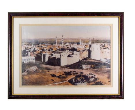 20th Century Citadel View Colour print on paper  From the Dr Mohammed S Farsi Collection  Dimensions: (Frame) 18.5 in. (H) x 