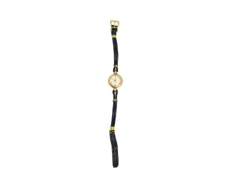Rolex Circa 1950 A 9 carat yellow gold ladies' Rolex precision wristwatch The circular silvered dial with plain gold numerals