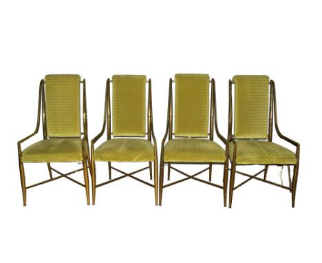Weiman/Warren Lloyd Circa 1970, manufactured in Italy for Mastercraft Model 976, known as 'The Imperial Chair' A set of 8 bra