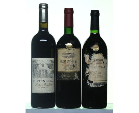 1998 Rustenberg, Peter Barlow   Stellenbosch   1x75cl   1994 Rust en Vrede, Estate   Stellenbosch   1x75cl   Rust en Vrede, S