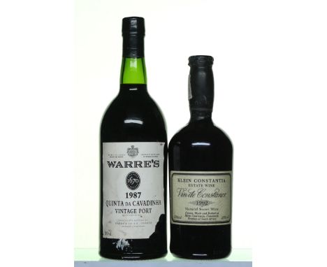 1992 Klein Constantia, Vin de Constance   Constantia   1x50cl   1987 Warre's Quinta da Cavadinha   Vintage Port   1x75cl   To