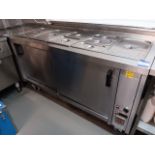 Stellex manufacturing mobile stainless steel bain-marie HC 1750mm(w) x 700mm(d) x 920mm(h)
