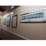 4 images to wall to include 3 x pencil sketches, 1 x Docklands photograph