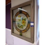 Stained glass flower artwork