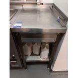 700mm(d) x 500mm(w) x 920mm(h) stainless steel preparation table with shelf and drawer