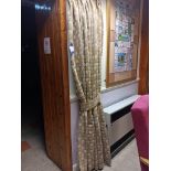 Pair of circular patterned curtains