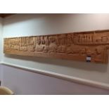 Carved wood 2 panel mural