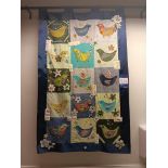 Patchwork bird artwork