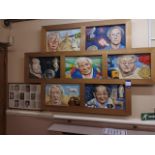 Self portrait of 7 people artwork