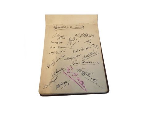 Autograph book of football teams including Manchester United 1936-37&nbsp;Walter Winterbottom,&nbsp;Hubert Redwood,&nbsp;Tomm