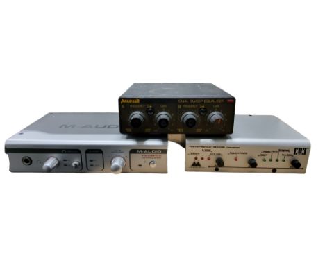 Bandive Accessit Dual Sweep Equalizer;  M Audio CO3 Coaxial/Optical/SPDIF/AES-EBU converter;   an M-Audio Firewire Audiophile